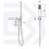 Kit with square and fixed water intake in brass, Kubik brass shower and flexible hose 150 cm